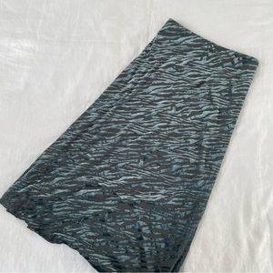 zebra velvet midi slip skirt